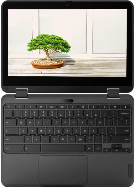 Lenovo 2024 Convertible 2-in-1 Lightweight Chromebook, 11” HD IPS Touchscreen, Intel Processor Up to 2.60GHz, 4GB Ram, 32GB SSD, Super-Fast WiFi, Chrome OS, Dale Black (Renewed)