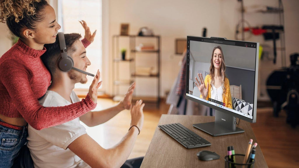 Lenovo IdeaCentre Business All-in-one Computer, 23.8" FHD IPS Display, AMD Ryzen 5 7535HS (Up to 4.55GHz), 16GB DDR5 RAM, 512GB PCIe SSD, Wi-Fi 6, USB-C, HDMI in&Out, Bundle 500GB External Drive