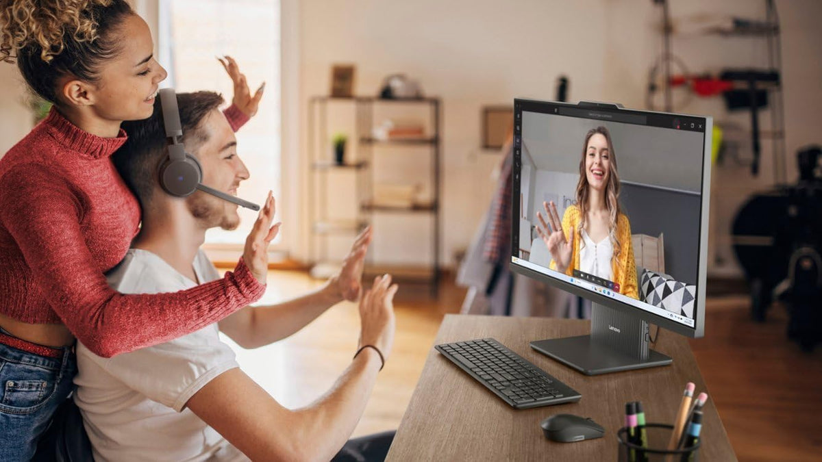 Lenovo IdeaCentre Business All-in-one Computer, 23.8" FHD IPS Display, AMD Ryzen 5 7535HS (Up to 4.55GHz), 16GB DDR5 RAM, 512GB PCIe SSD, Wi-Fi 6, USB-C, HDMI in&Out, Bundle 500GB External Drive