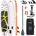 Inflatable Stand Up Paddle Board 10'x30'', Ultra-Light SUP Board with Backpack, Pump, Paddle, Coil Leash, 3 Fins, Repair Kit, Stable SUP with Non-Slip EVA Deck for Adults & Youth
