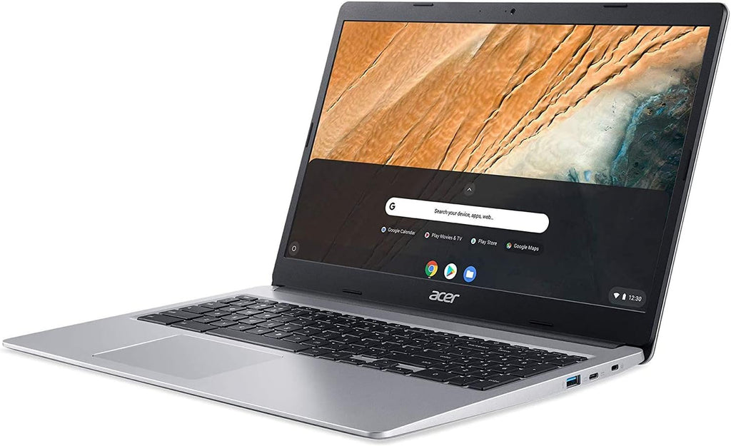 Acer Chromebook 315 15.6" HD Intel N4000 4GB RAM 32GB eMMC Webcam BT Chrome OS + Protective Sleeve, Silver (NX.HKBAA.002)