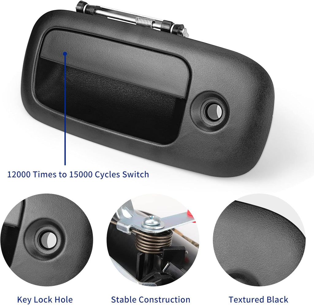Pair Exterior Door Handles for 1996-2009 Chevy Express GMC Savana 1500 2500 3500 Van, Front Left Driver & Right Passenger Side Replace# 79320 79321 10359093,Textured Black