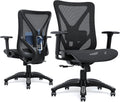 Ergonomic Office Chair, Mesh Computer Desk Chairs with Adjustable Lumbar Support, 3D Armrests, Tilt Function, Comfy Wide Seat, Swivel Executive Work Task Chair for Company and Home