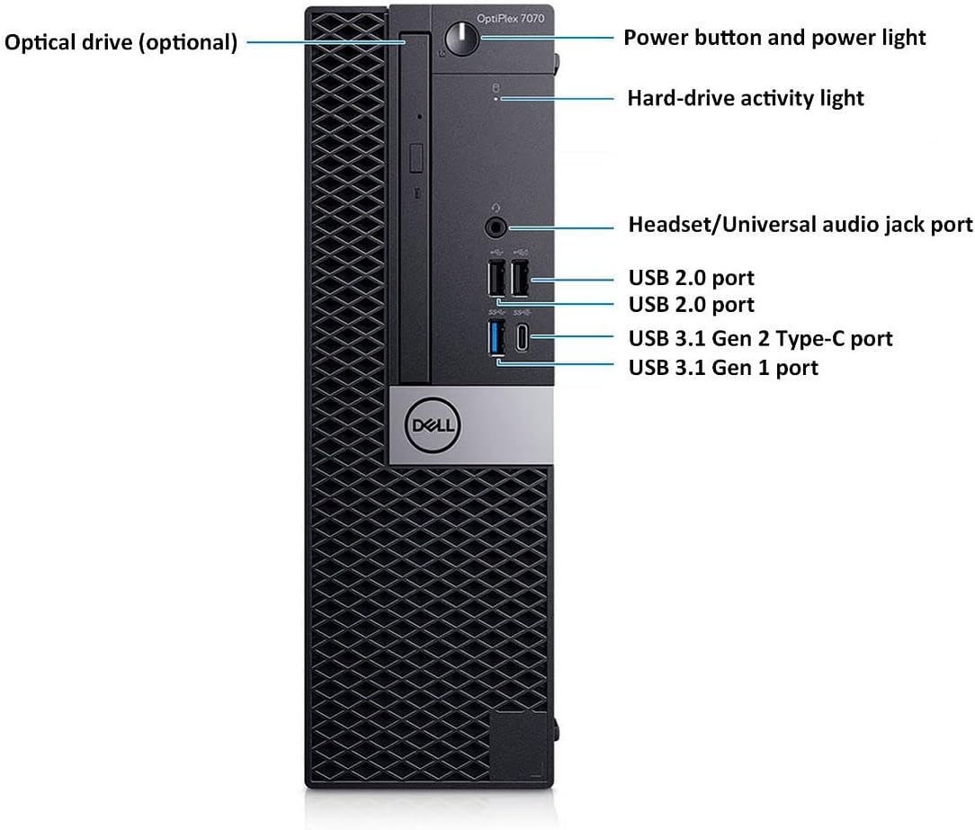 Dell OptiPlex 7070 SFF Desktop Computer PC, Intel 8 Core i7-9700 3.0GHz up to 4.70GHz,32GB DDR4 Ram New 1TB NVMe M.2 SSD,AX210 Built-in WiFi 6E,Windows 11 Pro, Wireless Keyboard & Mouse (Renewed)