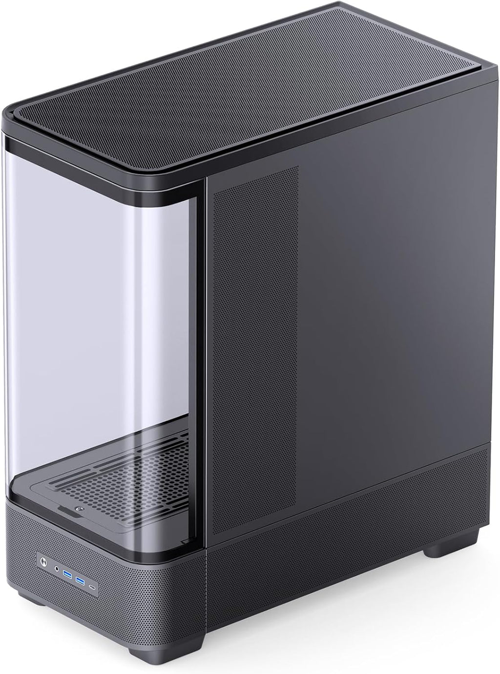 JONSBO TK-5 Black ATX PC Case, Hyperbolic Ultra Wide Scene Back-Connect Desktop Case,10 Fan Positions,High Compatibility,Supports BTF MB,460mm GPU/360AIO/180mm Air Cooler,ATX PSU,Mid Tower Case Black