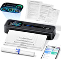 Phomemo Upgraded Portable Printer with Touchscreen, M832D Bluetooth Wireless Thermal Inkless Printer, Supports 8.5"x11" US Letter & A4, Compatible with iOS, Android, PC for Travel, Black