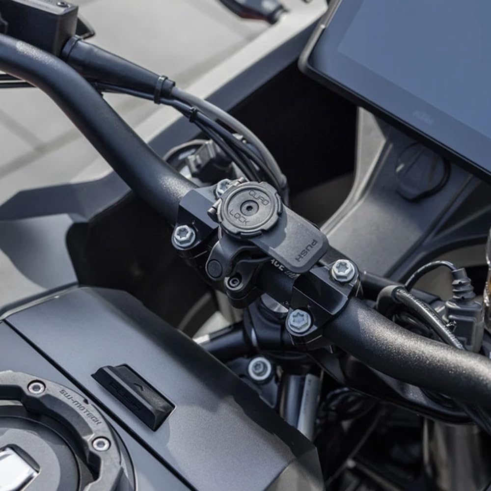 Quad Lock Motorcycle Handlebar Mount PRO Kit with Vibration Dampener and MAG Phone Case for iPhone 15