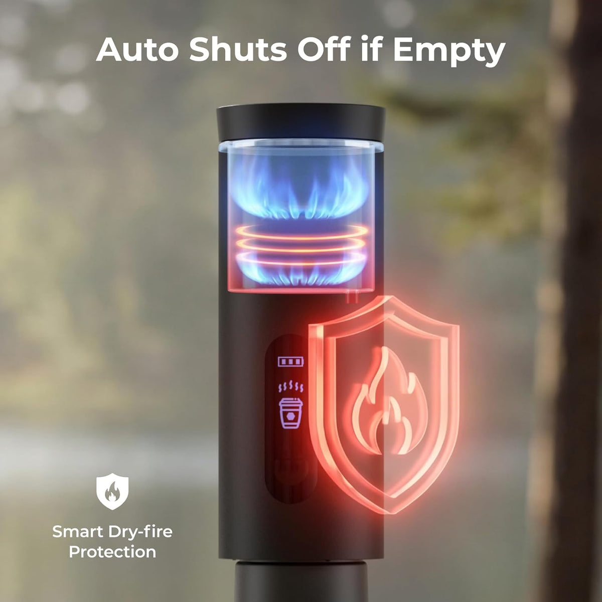 BougeRV Portable Drip Coffee Maker Compatible with K Cup & Ground Coffee, Electric Car Coffee Machine Self-Heating LCD Display USB-C for Travel, Bussiness Trips, Hotel, Camping, Office, Outdoors