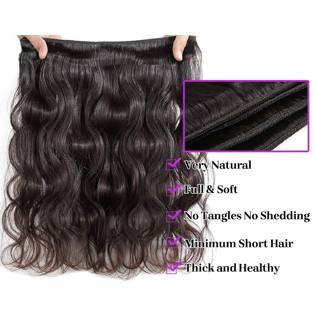 12A Body Wave Human Hair 4 Bundles 18 20 22 24 Inch 100% Remy Virgin Hair Weaves Extensions Body Wave Bundles Human Hair Soft And Silky Natural Black