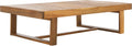 SAFAVIEH Outdoor - Duncan Natural Brown Slatted Top Solid Wood Coffee Table (PAT7331A)