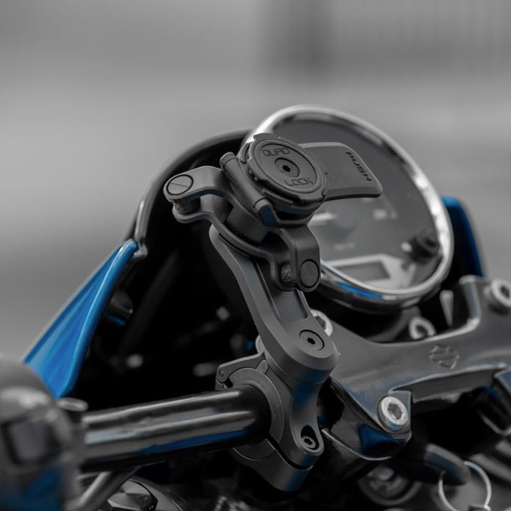 Quad Lock Motorcycle Handlebar Mount PRO Kit with Vibration Dampener and MAG Phone Case for iPhone 15