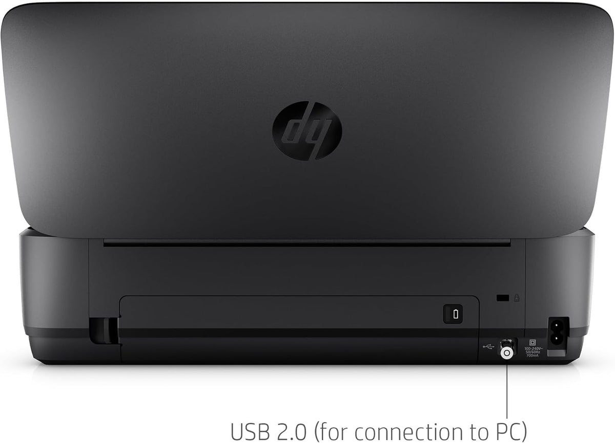 HP OfficeJet 250 Wireless Mobile Printer, Scanner, Copier - Black, Battery Included (CZ992A)