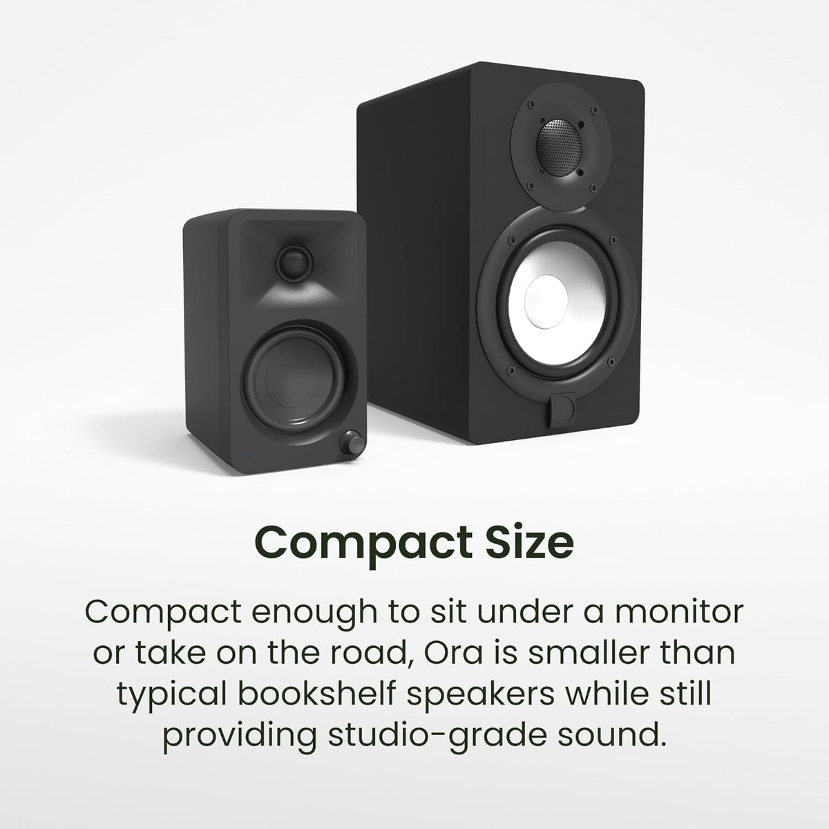 Kanto ORAMC 100W Powered Reference Desktop Computer Speakers with Bluetooth 5.0 and USB-C Input | Bi-Amplified | 100 Hz Automatic Crossover | Reference Quality Sound | Pair | Cream