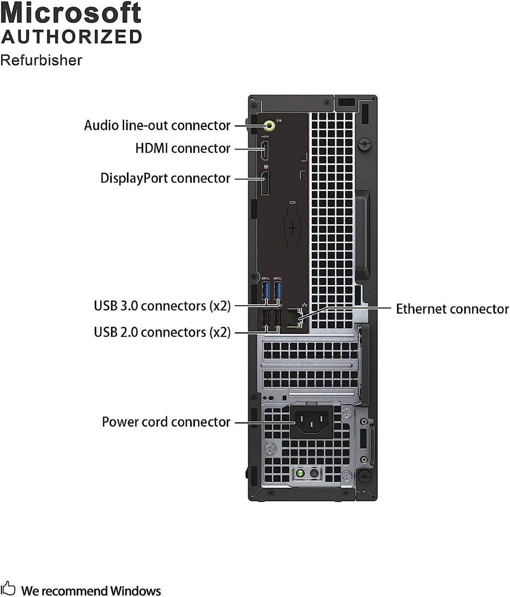 Dell Optiplex 3050 SFF Desktop Computer PC, Intel Quad Core i5-6500 up to 3.6GHz, 16GB DDR4, 256GB SSD, WiFi, 4K Support, DP, HDMI, Windows 11 Pro 64 Bit (Renewed)