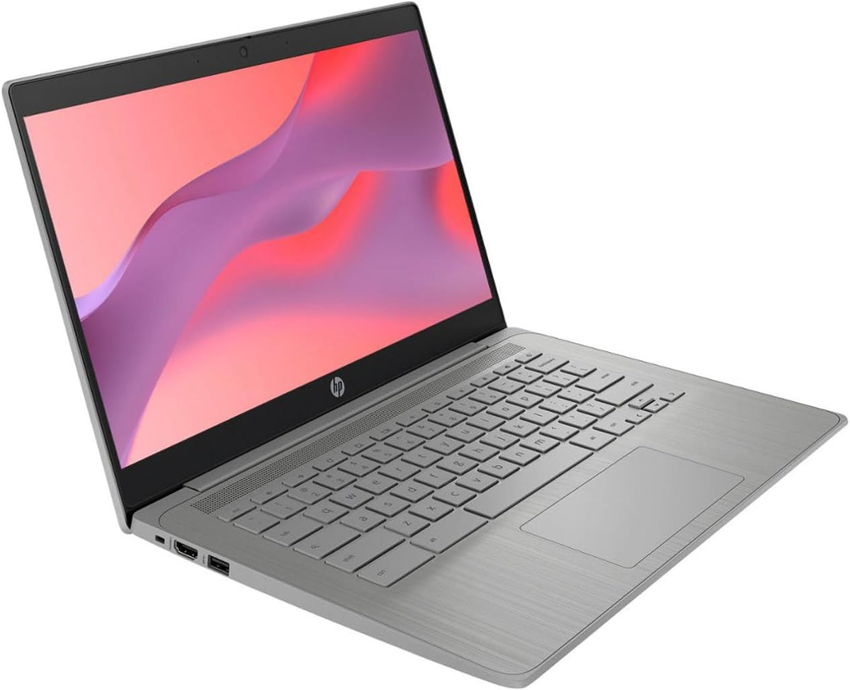 HP Chromebook Laptop for Business and Student, 14" HD Anti-Glare Display, Intel Celeron N4120 (Up to 2.60 GHz), 4GB RAM, 64GB eMMC, Webcam, Long Battery Life, USB-C, HDMI, PDG HDMI Cable, Chrome OS