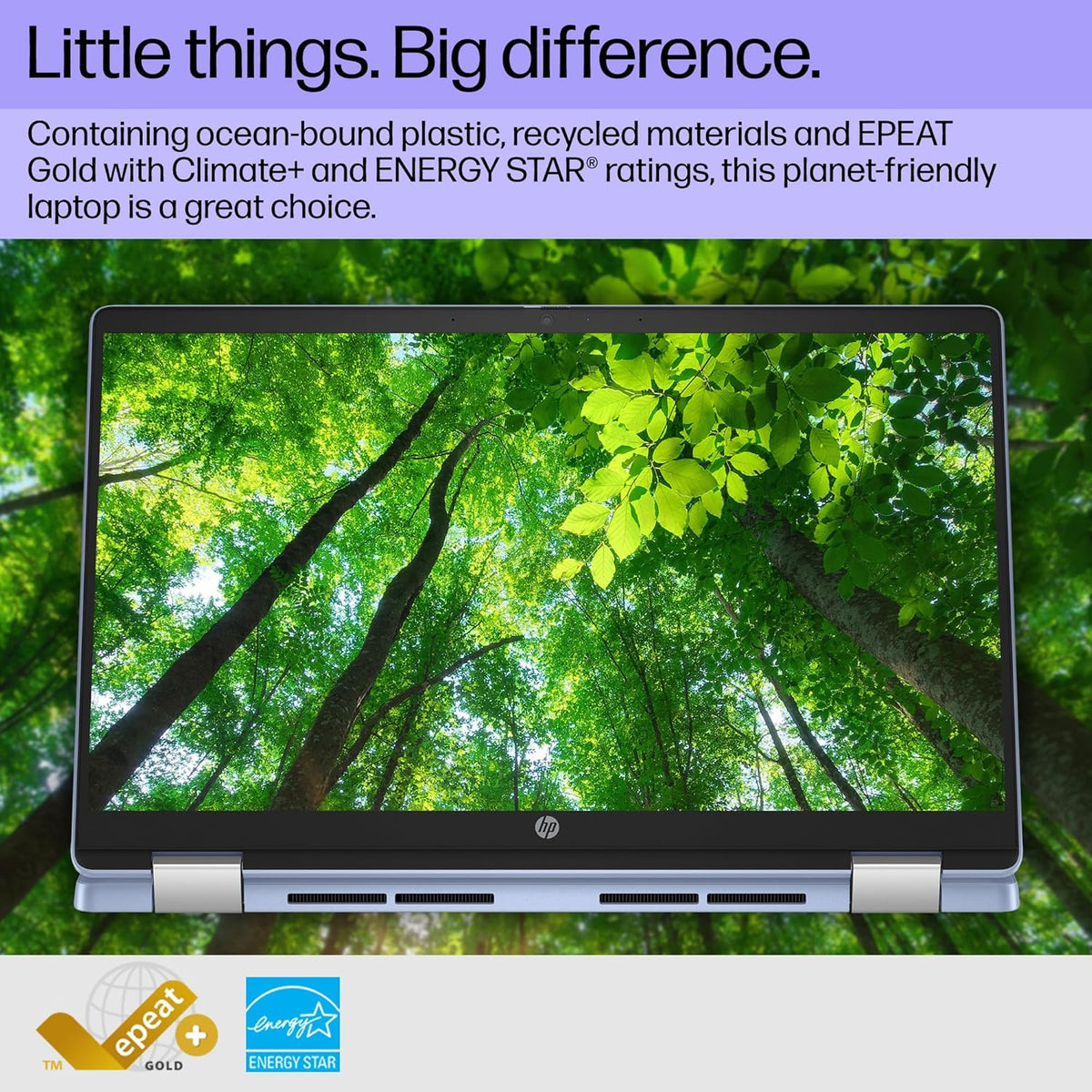HP Chromebook x360 14b 2-in-1 Touchscreen Laptop (14" HD, 4GB RAM, Intel N200, 192GB Storage (128GB SSD+64GB SD Card)) for Home, Students, HD Webcam, Wi-Fi 6, Long Battery Life, Chrome OS, Sky Blue