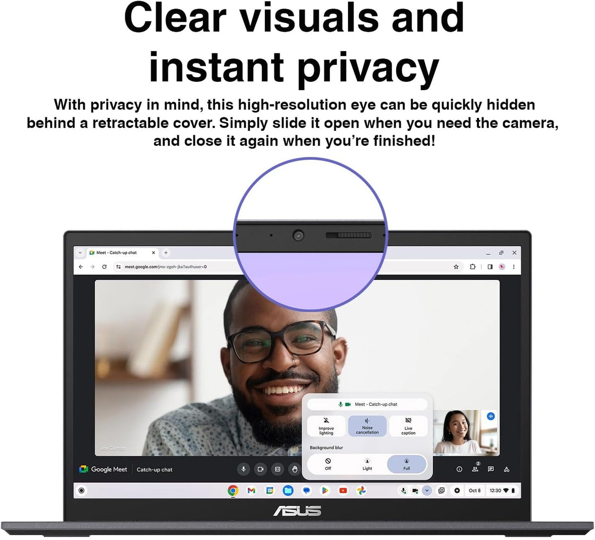 ASUS Chromebook Plus CX34 14.0" FHD Touchscreen 3-Sided NanoEdge Display (Intel i3-1315U, 8GB LPDDR5, 128GB SSD, Backlit KB, Wi-Fi 6E, HD Webcam, Chrome OS) - Ideal for Everyday Value Use (Renewed)