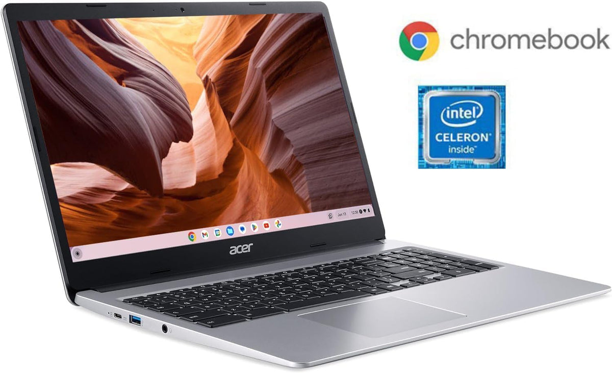 acer 315 Chromebook Laptop for Student & Business - 15.6" HD Display, Intel Celeron Dual-Core Processor, 4GB RAM, 64GB eMMC Laptop, Up to 12.5 Hours Long Battery Life, Wi-Fi, Bluetooth, Chrome OS