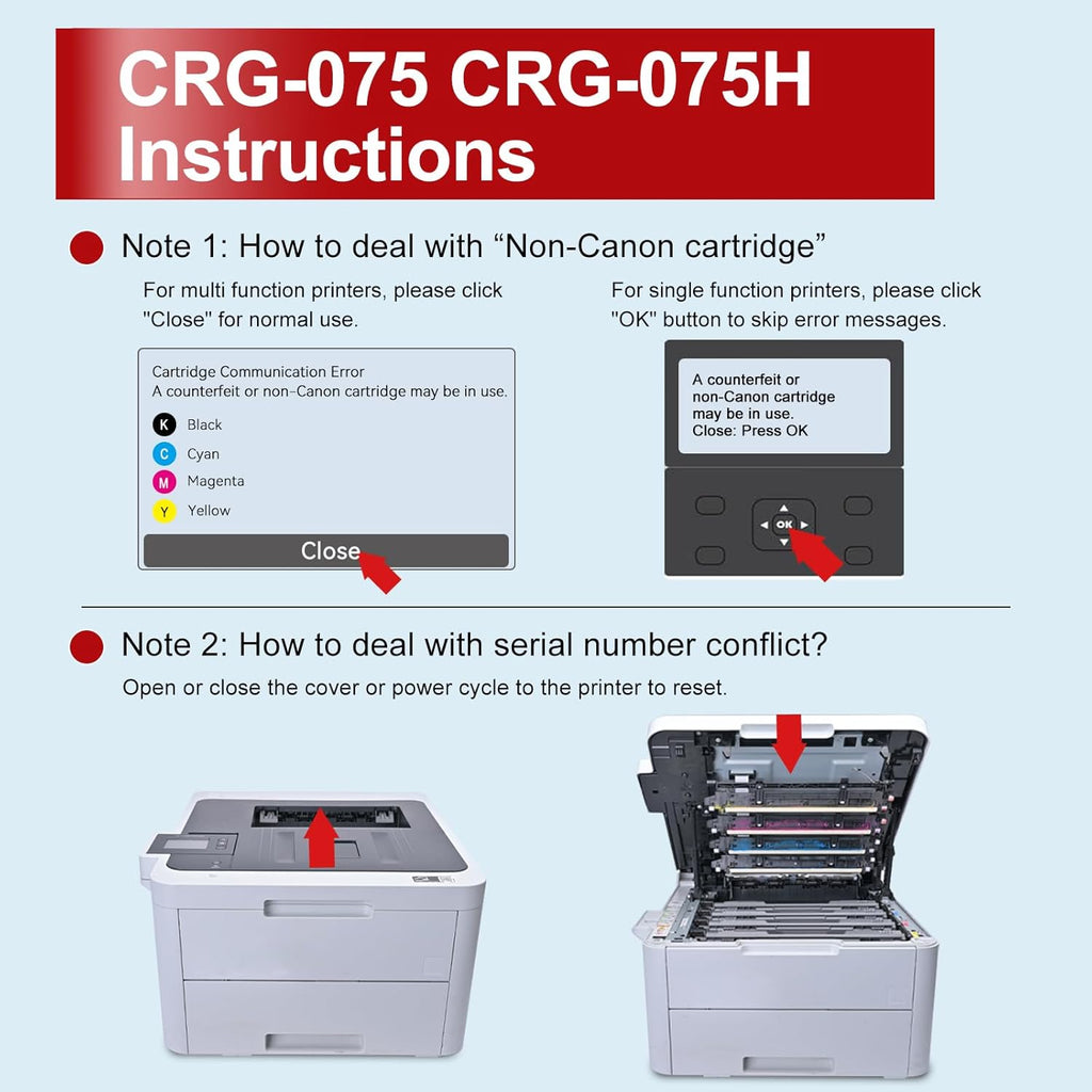 075H Toner Cartridge Compatible Replacement for Canon 075H 075 Toner Cartridge Set Works for Canon Color imageCLASS LBP646Cdw MF665Cdw MF663Cdw MF662Cdw LBP647Cdw LBP640c MF660c Printer Ink (4 Pack)