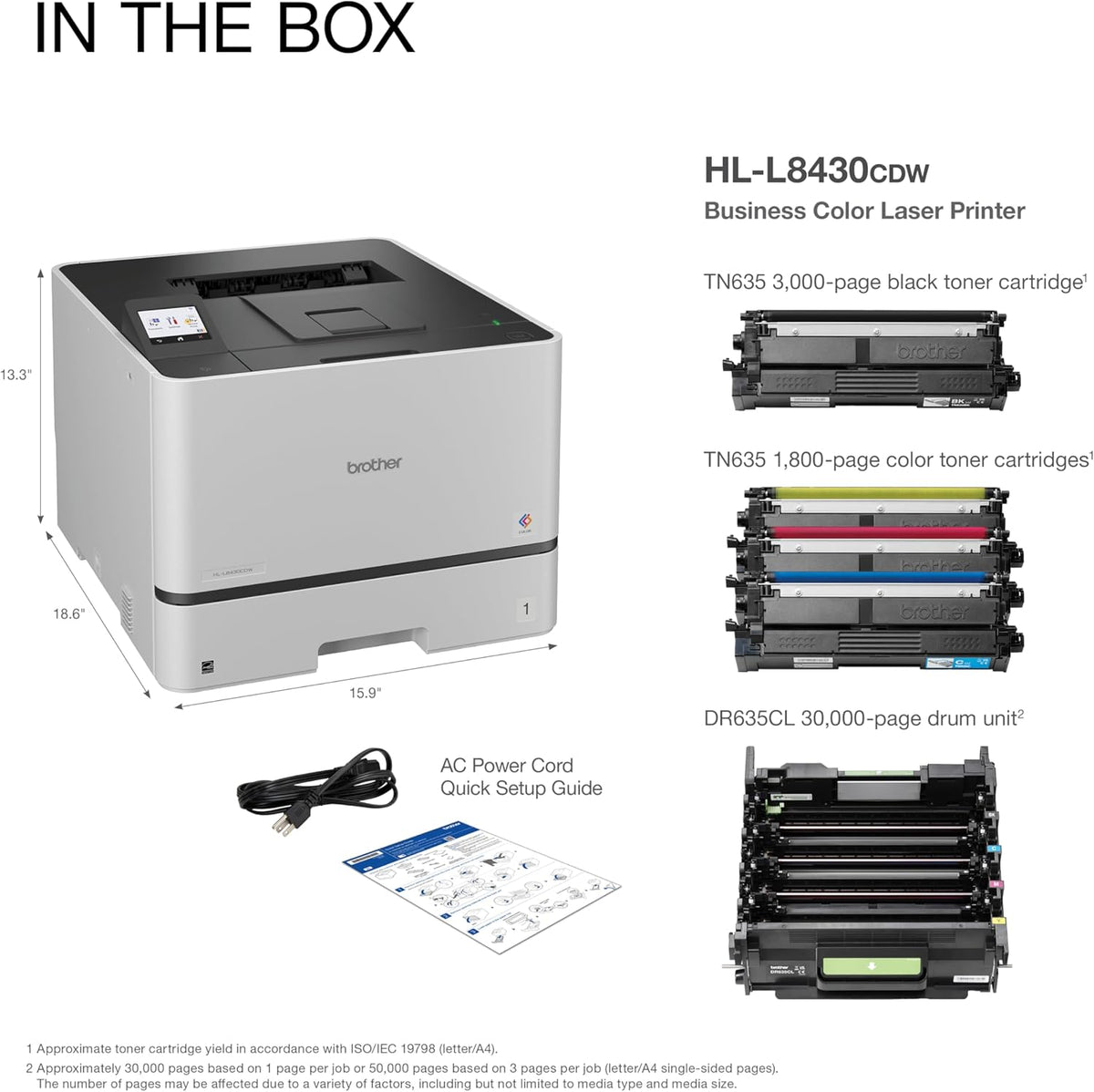 Brother HL-L8430CDW Business Color Laser Printer with Low-Cost Printing and Wireless Networking