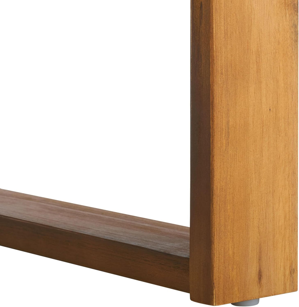 SAFAVIEH Outdoor - Duncan Natural Brown Slatted Top Solid Wood Coffee Table (PAT7331A)