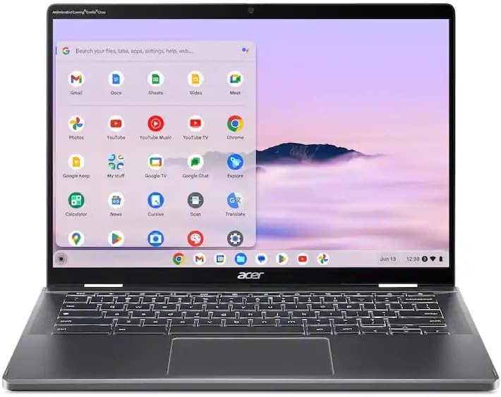 acer Chromebook Plus Spin 714 2-in-1, Intel Core Ultra 5 115U, 8GB LPDDR5 1TB SSD, 14" Touchscreen WUXGA IPS Laptop with Google AI,Backlit KB Wi-Fi6E Chrome OS, Steel Gray, w/2TB USB Drive, W/GaLiMu