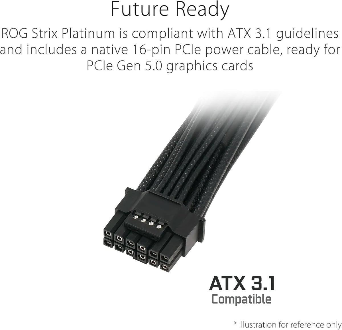 ASUS ROG Strix 1000W Platinum (Fully Modular Power Supply, 80 Plus Platinum Certified, ATX 3.1, Cybenetics Lambda A+, GaN MOSFET, GPU-First Intelligent Voltage Stabilizer, 10-Year Warranty)