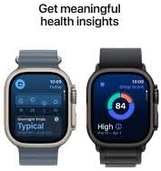 Apple Watch Ultra 3 GPS + Cellular, 49mm Natural Titanium Case with Anchor Blue Ocean Band (Renewed)