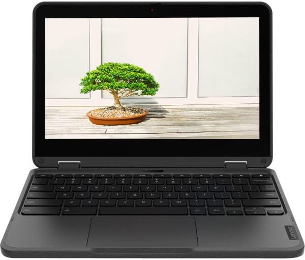 Lenovo 2024 Convertible 2-in-1 Lightweight Chromebook, 11” HD IPS Touchscreen, Intel Processor Up to 2.60GHz, 4GB Ram, 32GB SSD, Super-Fast WiFi, Chrome OS, Dale Black (Renewed)