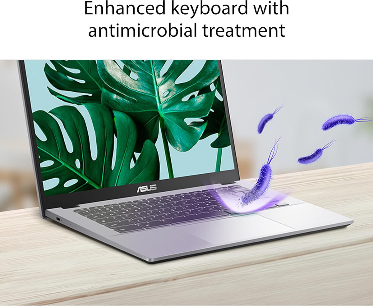 ASUS Chromebook Plus CX34 Laptop with Google AI, 14" Display (1920x1080), Intel® Core™ i3-1215U Processor, 8GB RAM, 256GB UFS Storage, ChromeOS, White, CX3402CBA-DH386-WH
