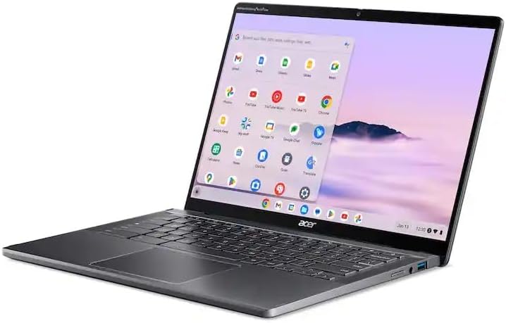 acer Chromebook Plus Spin 714 2-in-1 Laptop with Google AI – 14" Full HD IPS Touch | Intel Core Ultra 5 115U | 8GB LPDDR5 1TB SSD | Wi-Fi6E Backlit KB Chrome OS Steel Gray | w/Stylus Pen, W/GaLiMu