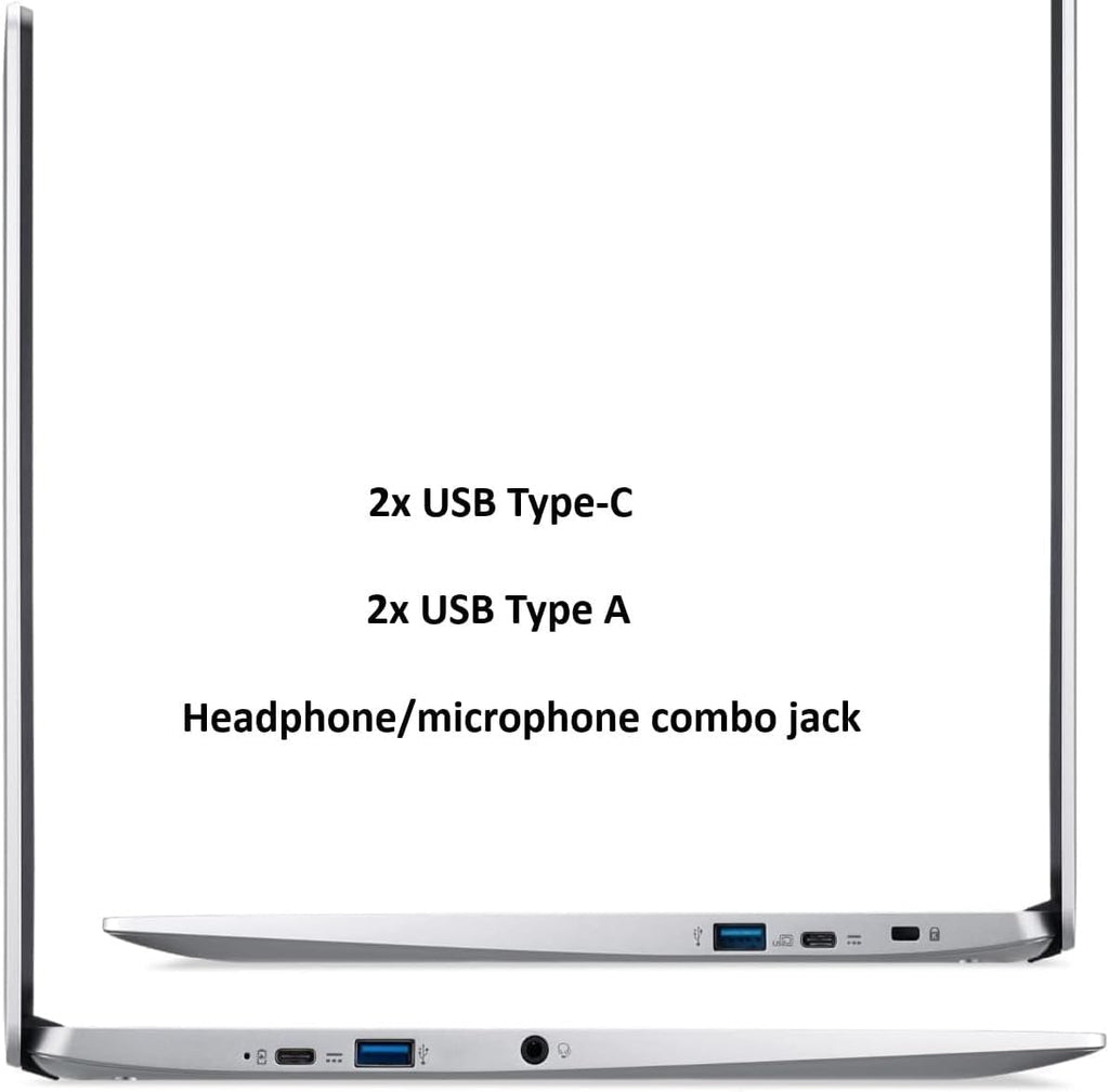 Acer Chromebook 315 Laptop (15.6" FHD, Intel Celeron N4500, 4GB RAM, 128GB Storage (64GB eMMC + 64GB SD Card) Home & Student, Long Battery Life, Numeric KB, Wi-Fi, Webcam, IST Hub, Chrome OS, Silver