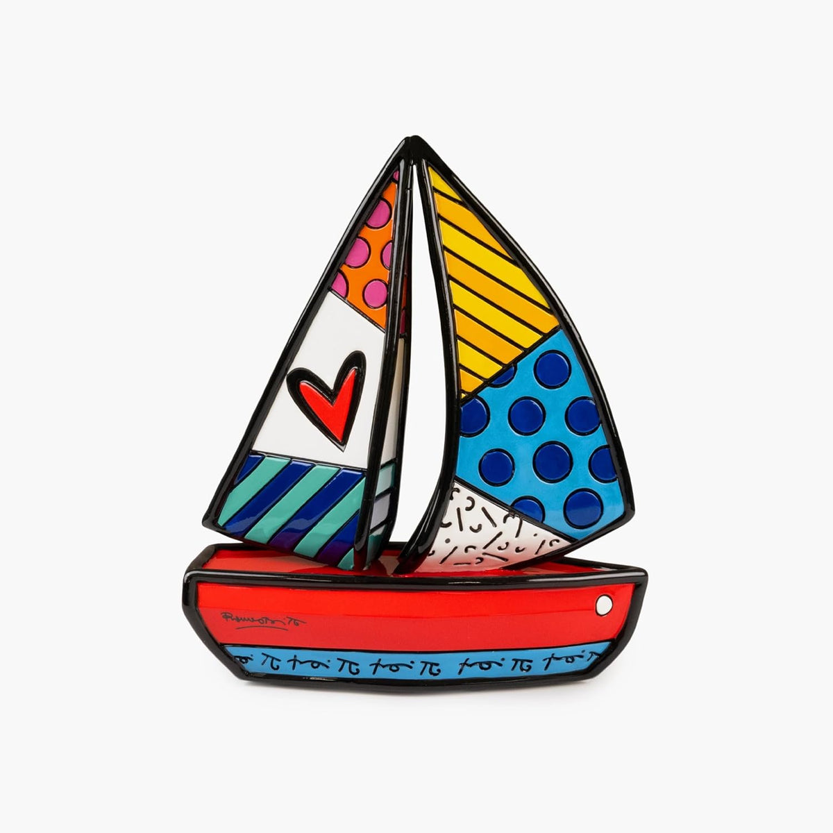 Britto Collectible Figurine - Iconic Art Figurine, Decorative Displays for Modern Home Decor | Designed by Iconic Artist Romero Sailboat