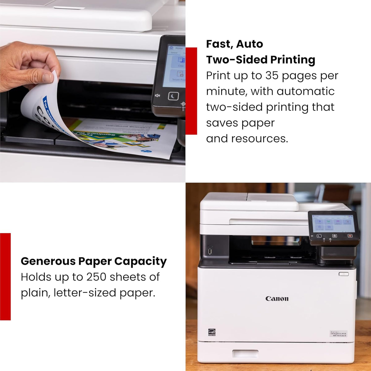 Canon Color imageCLASS MF751Cdw II - Wireless Duplex Laser Printer, Multifunction with Copier, Scanner, Automatic Document Feeder, 3 Year Limited Warranty, 35 PPM