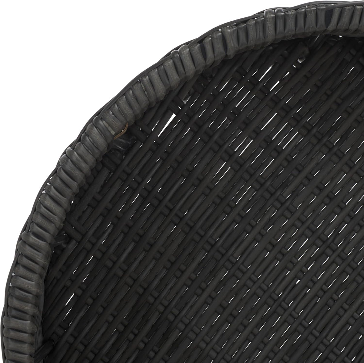 SAFAVIEH Couture Collection Anguilla Dark Grey Faux Wicker Indoor/Outdoor Storage Coffee Table (Fully Assembled)