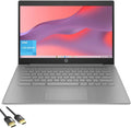 HP Chromebook Laptop for Business and Student, 14" HD Anti-Glare Display, Intel Celeron N4120 (Up to 2.60 GHz), 4GB RAM, 64GB eMMC, Webcam, Long Battery Life, USB-C, HDMI, PDG HDMI Cable, Chrome OS