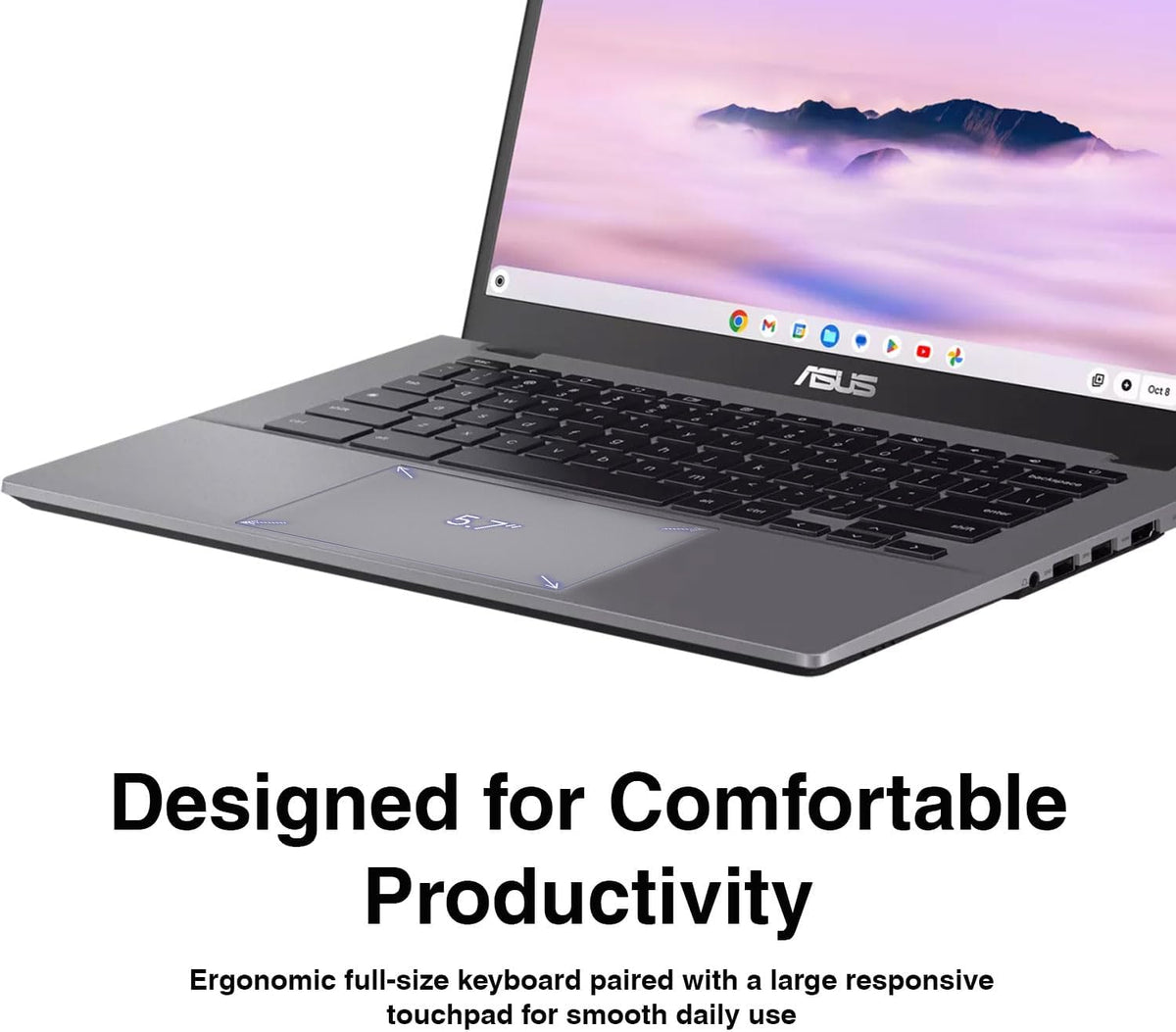 ASUS Chromebook Plus CX34 14.0" FHD Touchscreen 3-Sided NanoEdge Display (Intel i3-1315U, 8GB LPDDR5, 128GB SSD, Backlit KB, Wi-Fi 6E, HD Webcam, Chrome OS) - Ideal for Everyday Value Use (Renewed)