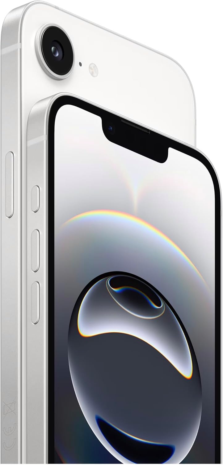 Apple iPhone 16e, 128GB, eSIM, White- Unlocked (Renewed Premium)