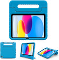 ProCase Kids Case for iPad A16 11th Generation 2025/iPad 10th Generation 2022 with Pencil Holder, iPad 11/10 Case Shockproof Lightweight Cover with Stand Convertible Handle for Children -Blue