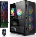 STGAubron Gaming PC Computer Desktop, Intel Core i7-12800HX up to 4.8GHz, GeForce RTX 3050 6G, 16G DDR5, 1TB SSD, WiFi 6, BT 5.2, RGB Fan x4, Windows 11 Home
