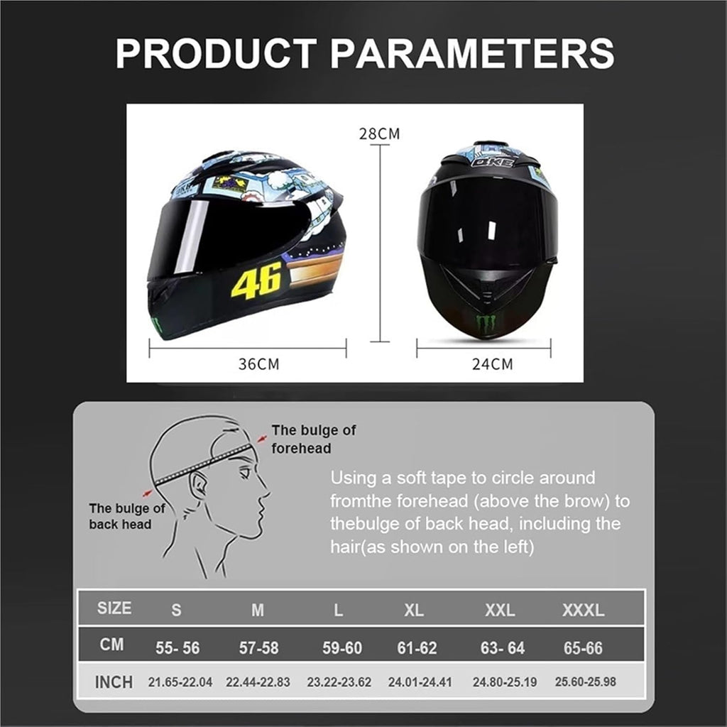 Bluetooth Full Face Motorcycle Helmet, DOT Approved Integrated Helmet, Built-in Dual Speaker with Microphone, Multiple Vents Motorbike Helmet Street Bike Helmet