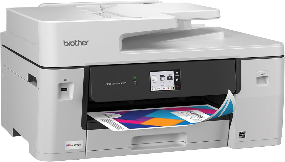Brother INKvestment 6560 Wireless Color Inkjet All-in-One Printer with 11”x17” Capabilities and 2.7” Color Touchscreen | Includes Refresh Subscription Trial(1) (MFC-J6560DW)