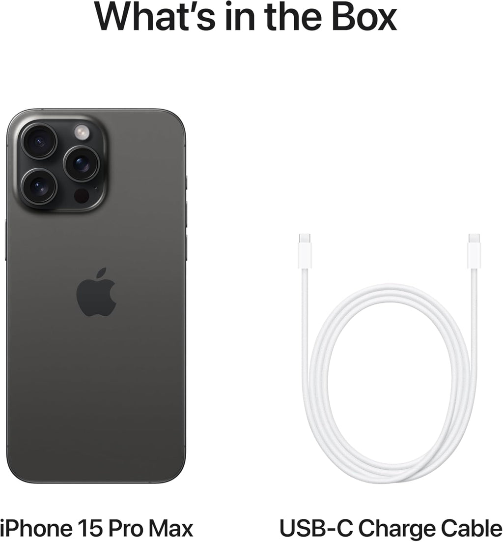 Apple iPhone (Renewed Premium) 15 Pro Max, 512GB, Black Titanium - Unlocked