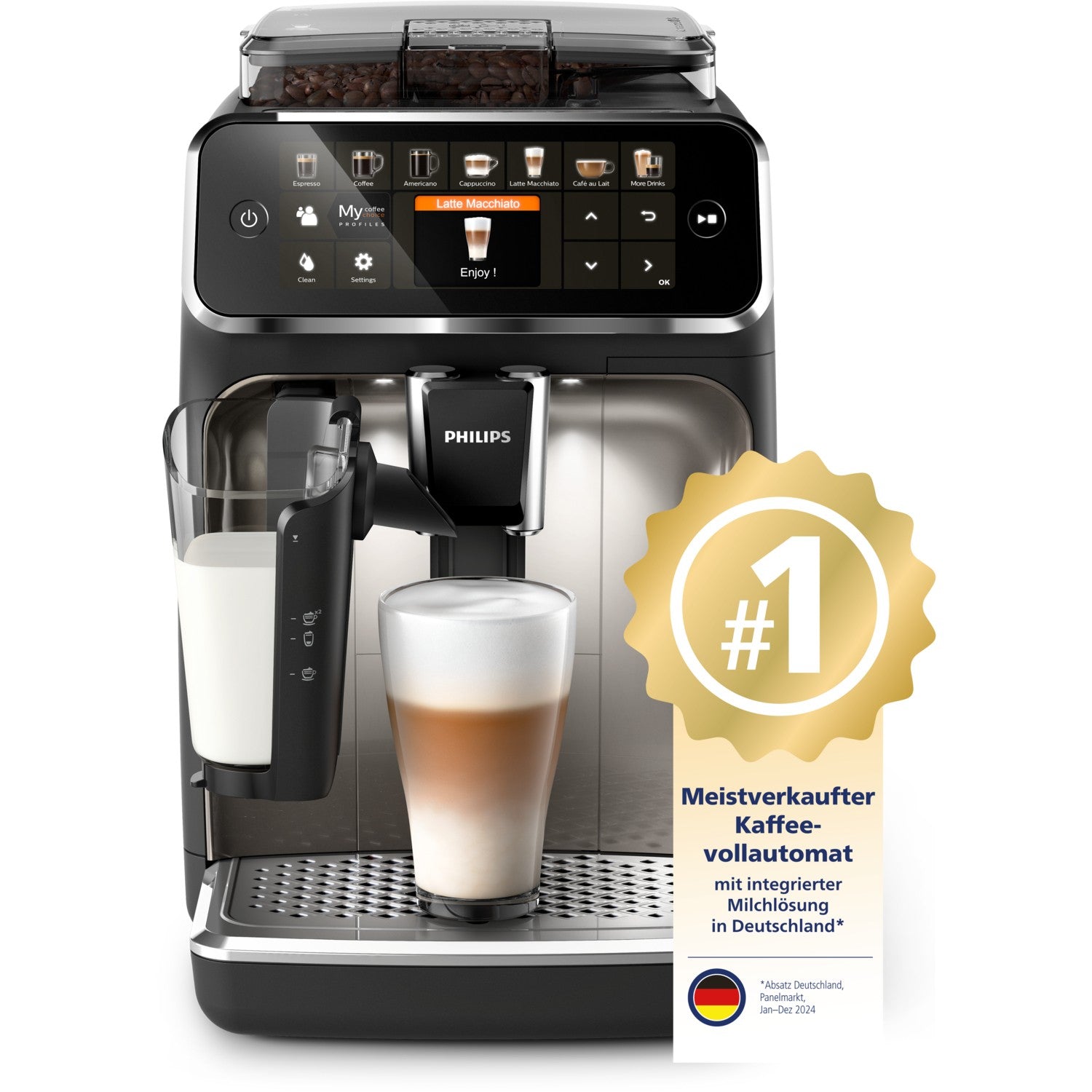 Philips EP5447/90 5400 Series LatteGo Kaffeevollautomat Schwarz